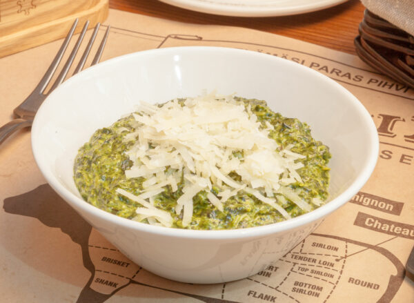 Creamy spinach with parmesan