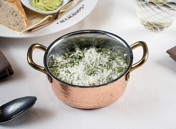 Creamy spinach with parmesan